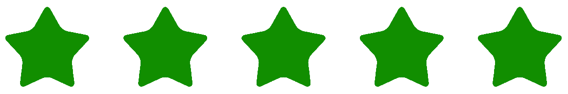 Five green stars